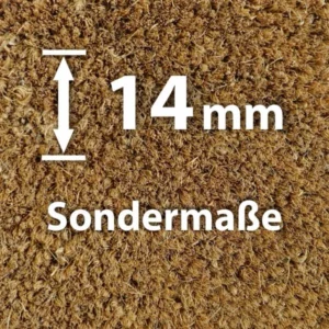Kokosmatte Natur 13 mm (Sondermaße) - Hochwertige Schmutzfangmatte von Matten24