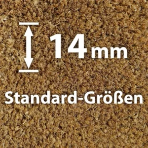Kokosmatte Natur 13 mm (Standard-Größen) - Hochwertige Schmutzfangmatte von Matten24