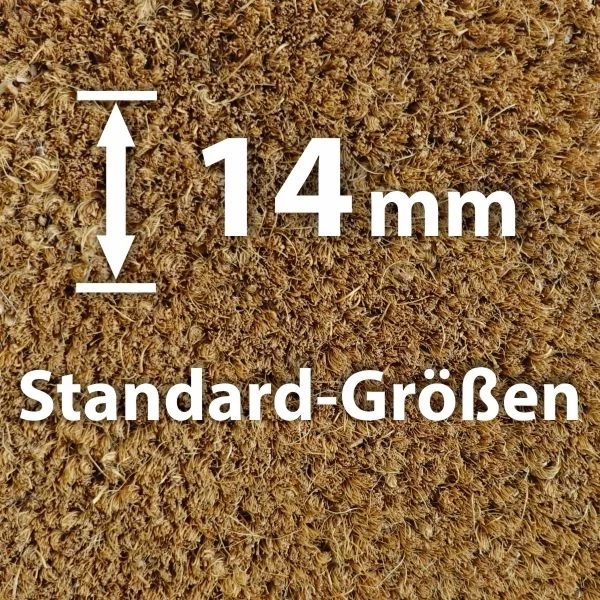 Kokosmatte Natur 13 mm (Standard-Größen) - Hochwertige Schmutzfangmatte von Matten24