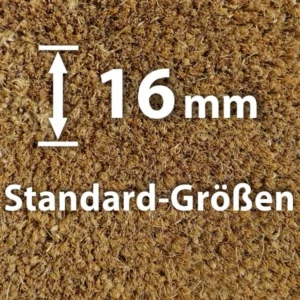 Kokosmatte Natur 17 mm (Standard-Größen) - Hochwertige Schmutzfangmatte von Matten24