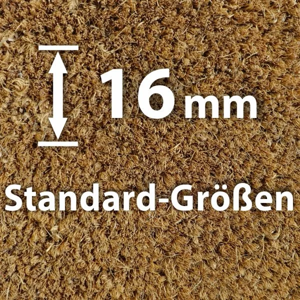 Kokosmatte Natur 17 mm (Standard-Größen) - Hochwertige Schmutzfangmatte von Matten24