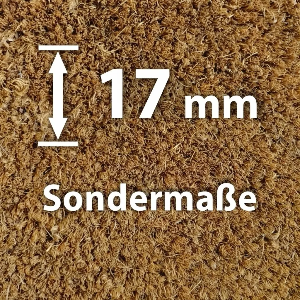 Kokosmatte Natur 17 mm (Sondermaße)
