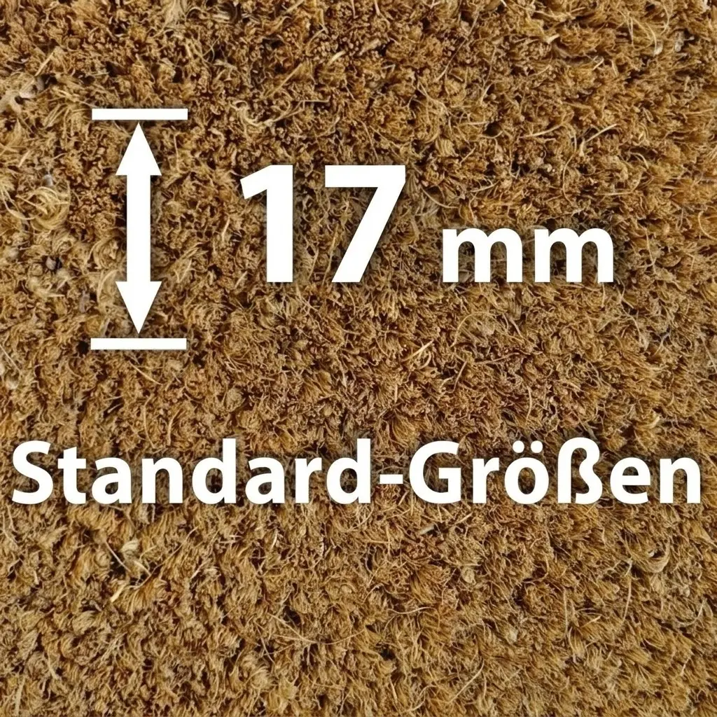 Kokosmatte Natur 17 mm (Standard-Größen)