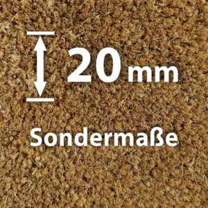 Kokosmatte Natur 20 mm (Sondermaße) - Hochwertige Schmutzfangmatte von Matten24