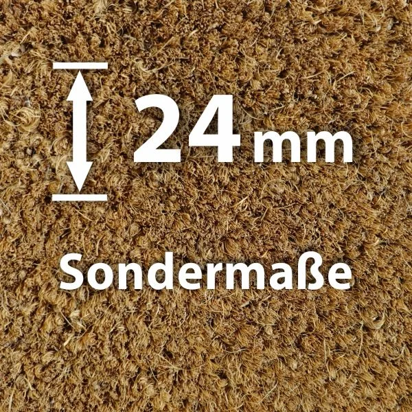 Kokosmatte Natur 23 mm (Rollenschnitt) - Hochwertige Schmutzfangmatte von Matten24