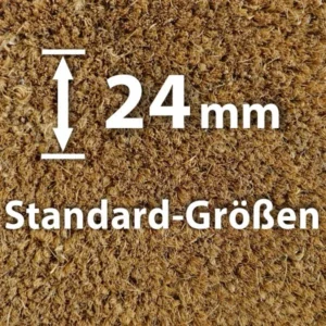 Kokosmatte Natur 23 mm (Standard-Größen) - Hochwertige Schmutzfangmatte von Matten24