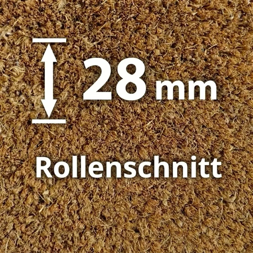 Kokosmatte Natur 28 mm (Rollenschnitt)