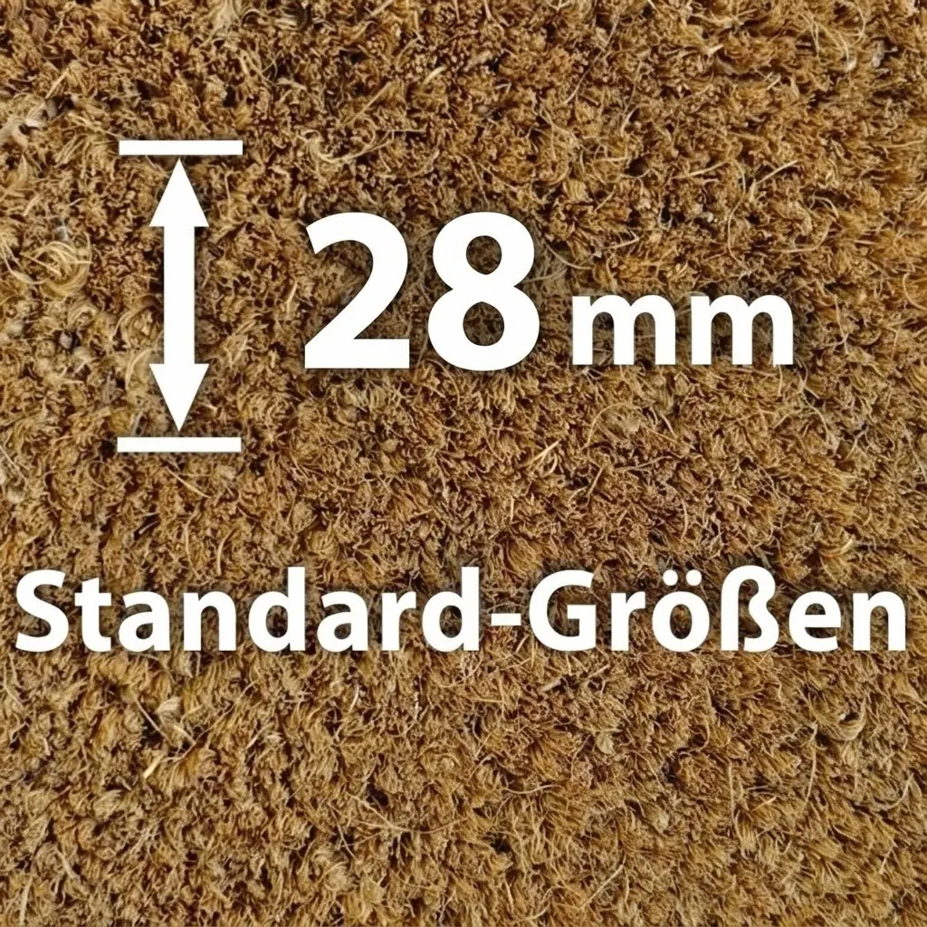 Kokosmatte Natur 28 mm (Standard-Größen)