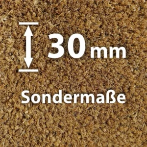 Kokosmatte Natur 28 mm (Sondermaße) - Hochwertige Schmutzfangmatte von Matten24