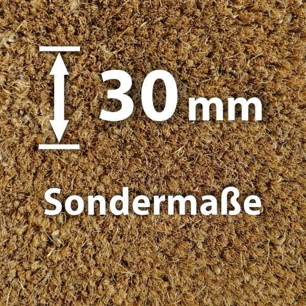 Kokosmatte Natur 28 mm (Rollenschnitt) - Hochwertige Schmutzfangmatte von Matten24