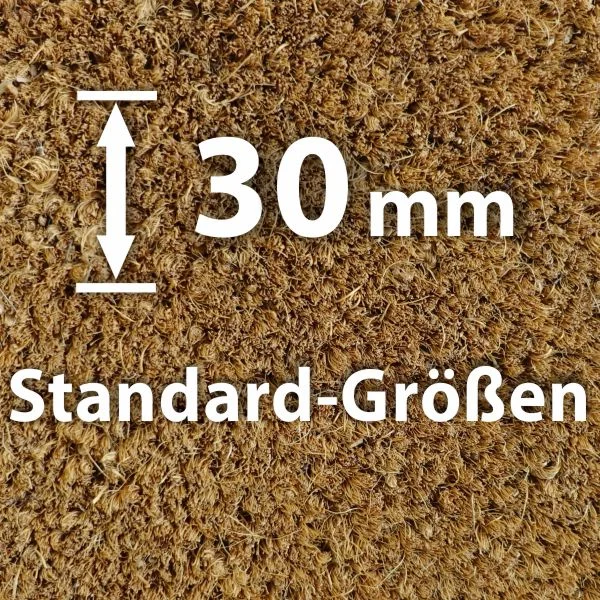 Kokosmatte Natur 28 mm (Standard-Größen) - Hochwertige Schmutzfangmatte von Matten24
