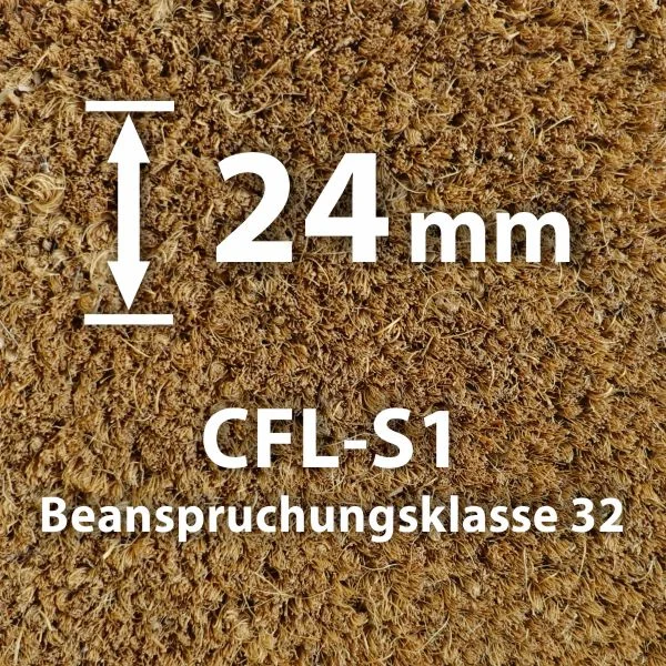 Premium Kokosmatte 24 mm - Hochwertige Schmutzfangmatte von Matten24